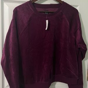 Brand new Purple velour Gap top